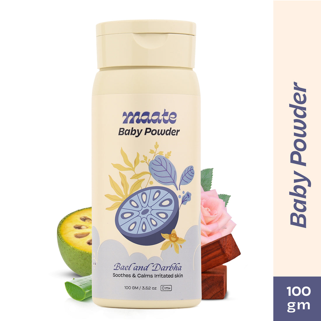 Maate Ayurvedic Baby Powder - Talc Free | 100% Natural