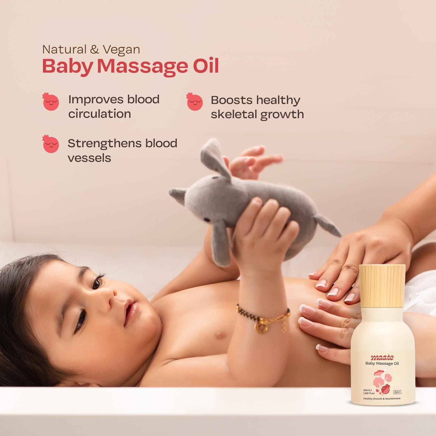 100% Natural Baby Massage Oil - 50 ML - Maate