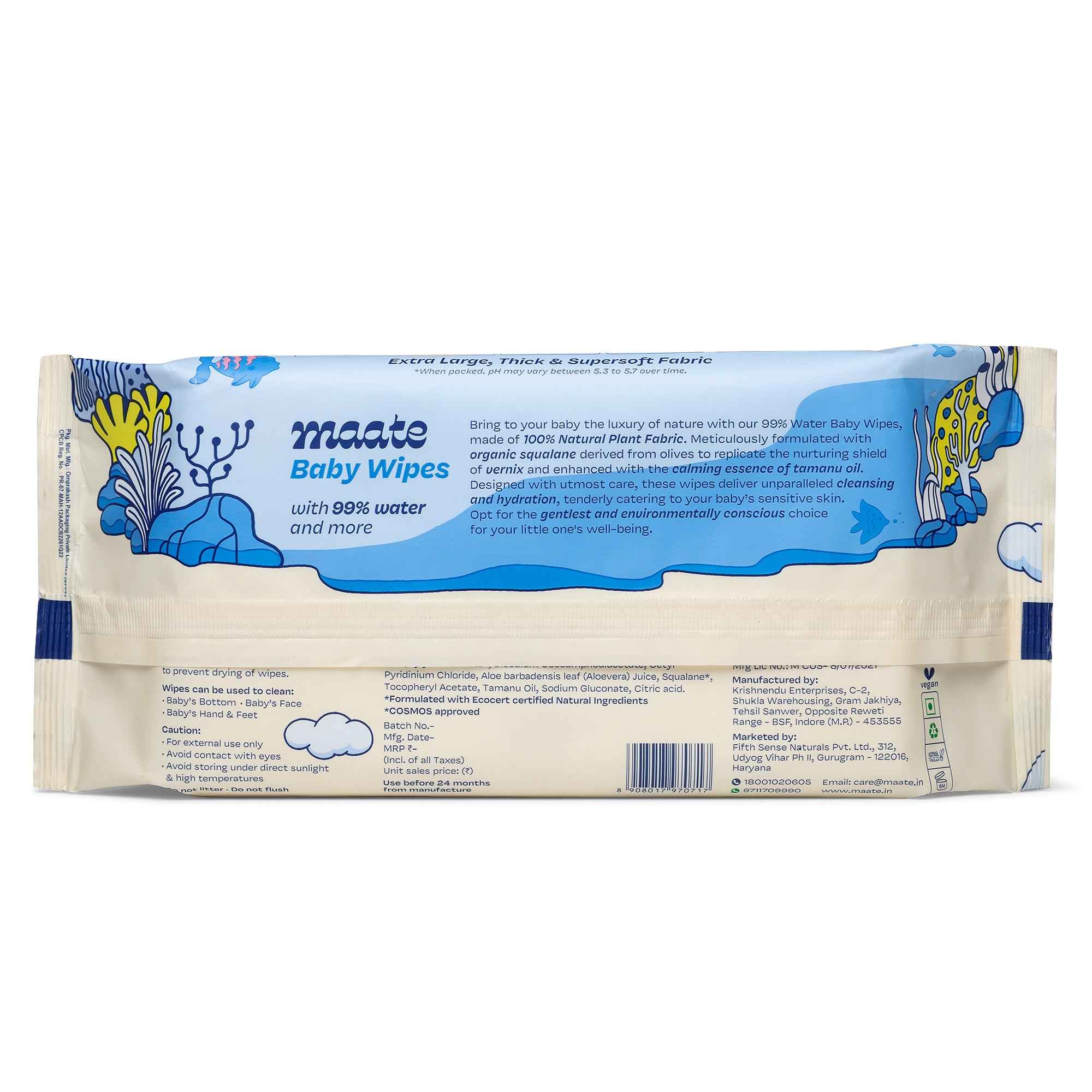 Maate Baby Wipes 99% Water