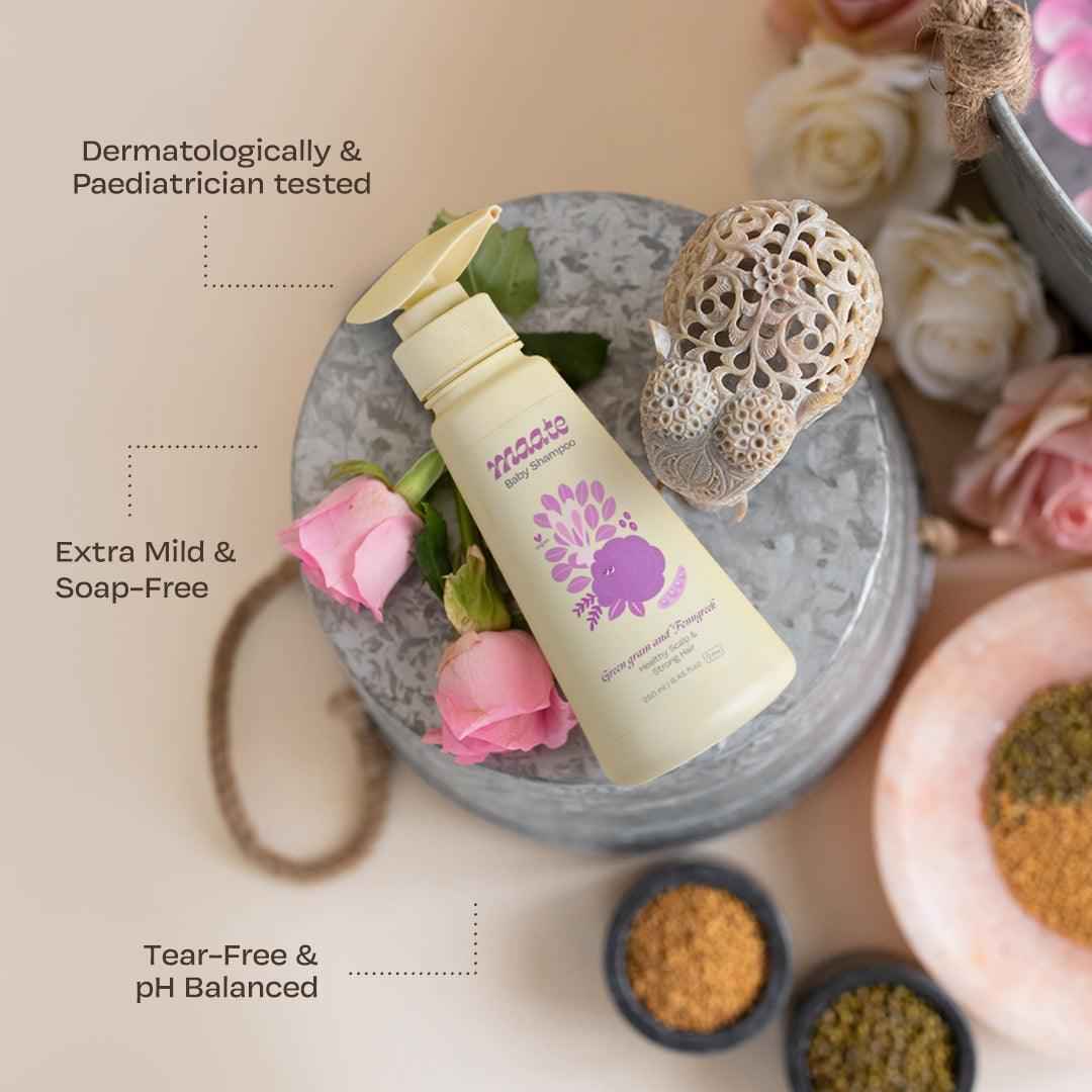 Tear Free Baby Shampoo - ph Balanced | Soap Free - 50 ML - Maate
