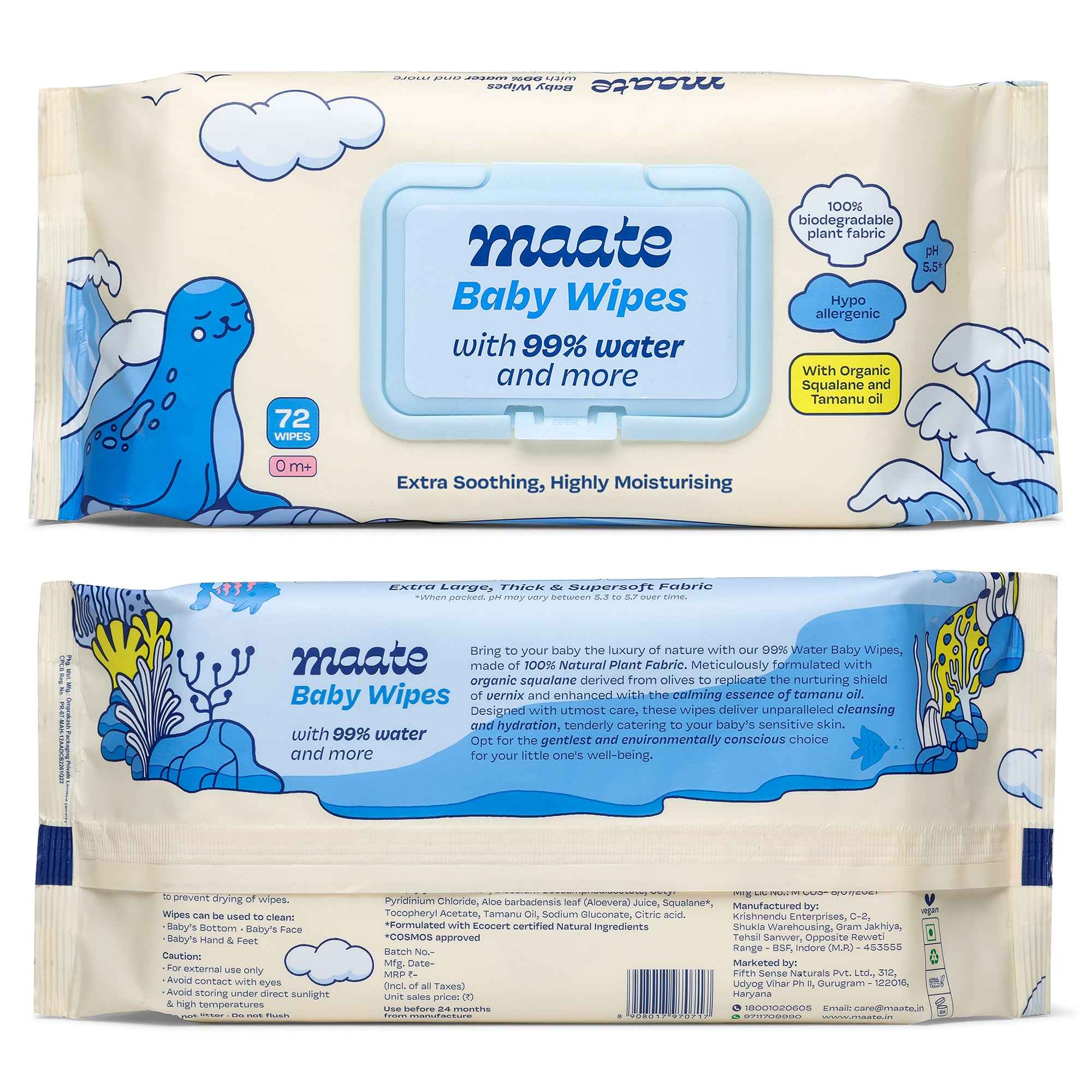 Maate Baby Wipes 99% Water