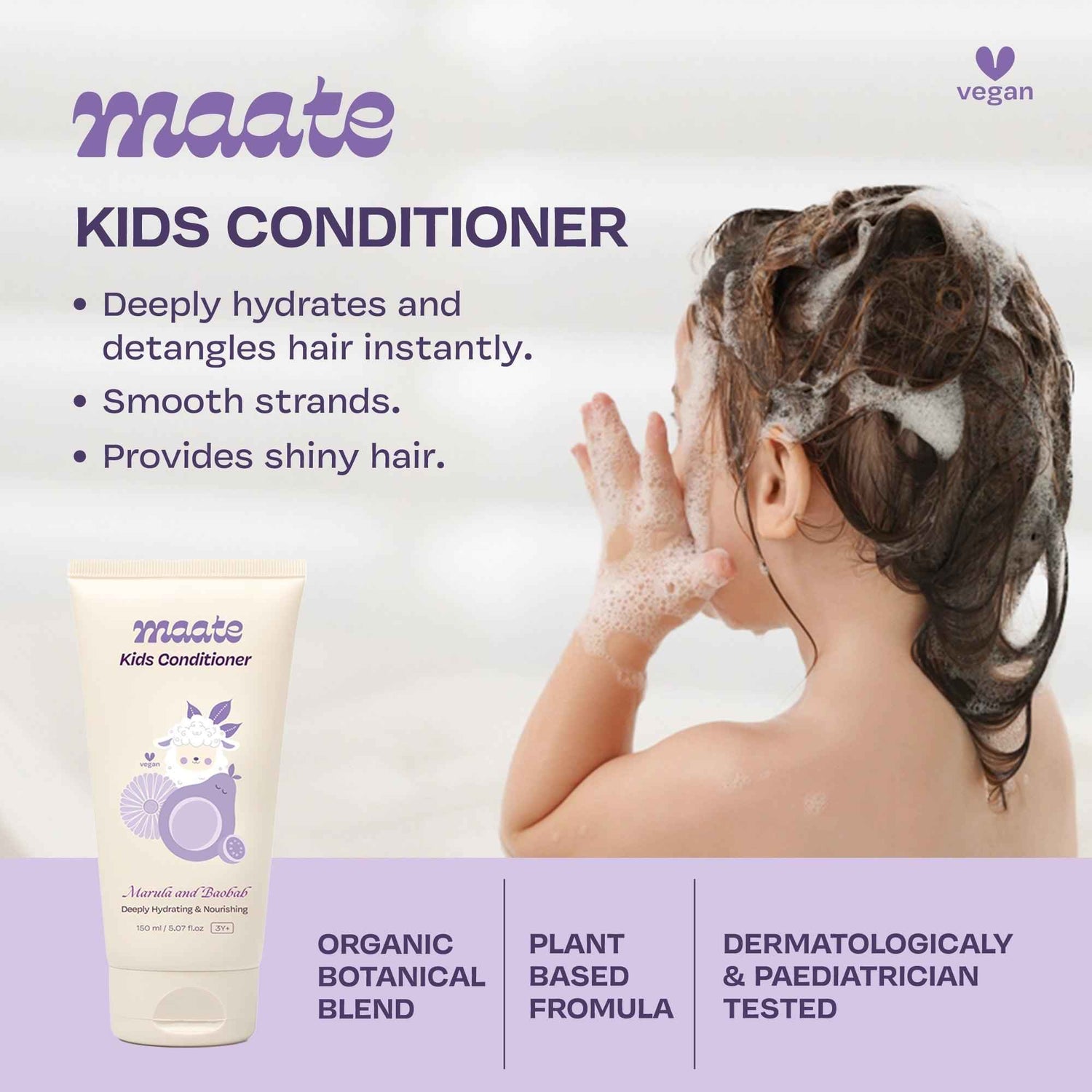 Maate Kids Conditioner - Naturally Nourish, Detangle, and Shine Kids&
