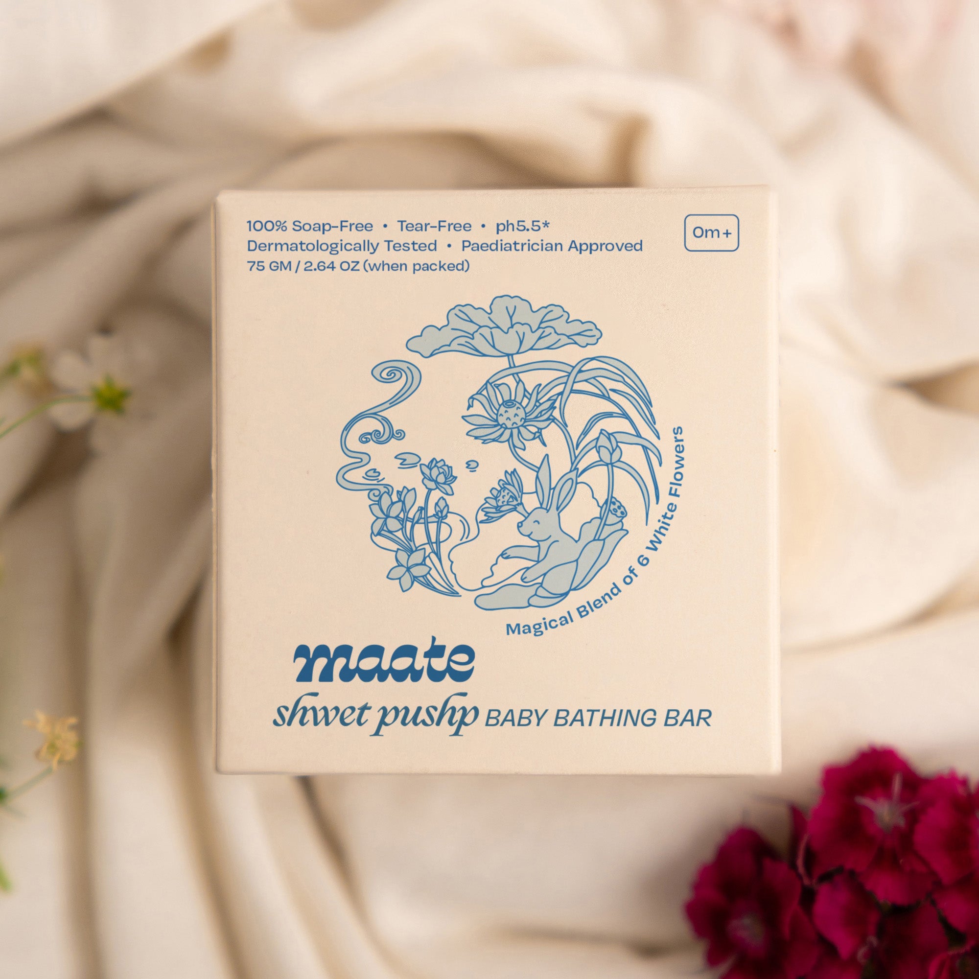 Maate Ayurvedic Shwet Pushp Baby Bathing Bar - Set of 3