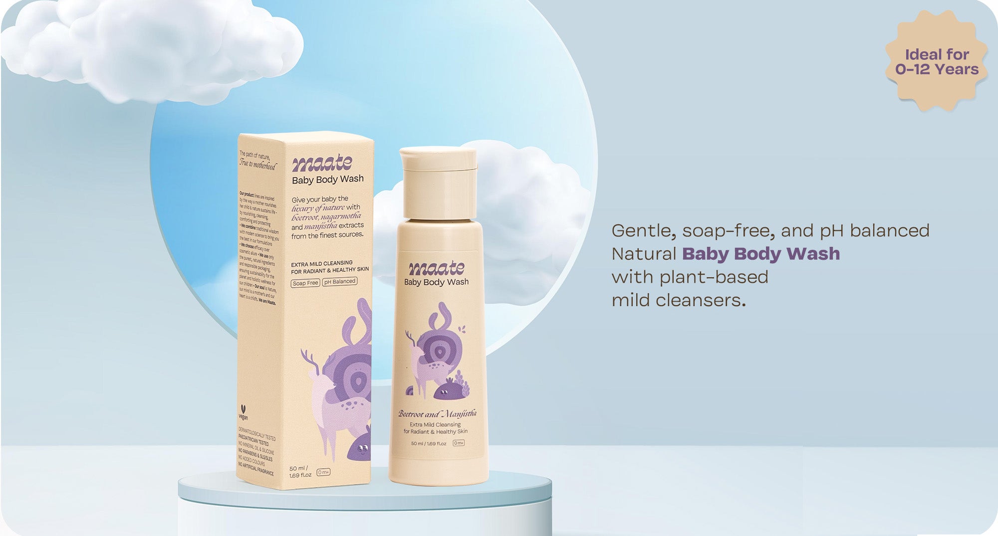 Baby Body Wash ph Balanced | Soap Free
 - 50 ML
