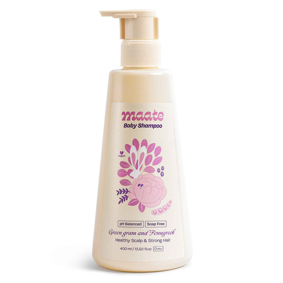 Tear Free Baby Shampoo - ph Balanced | Soap Free - 400 ML - Maate