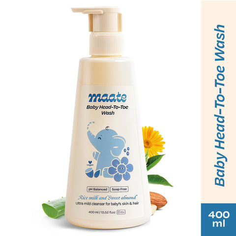 Maate Baby Head to Toe Wash – Tear-Free | pH-Balanced - 400ML