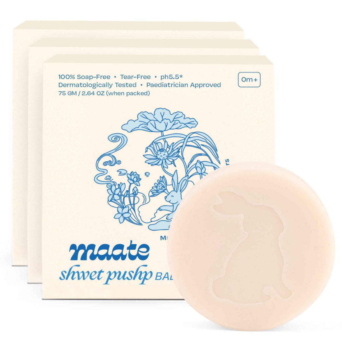 Maate Ayurvedic Shwet Pushp Baby Bathing Bar - Set of 3