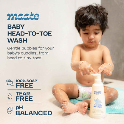 Maate Baby Head to Toe Wash – Tear-Free | pH-Balanced - 400ML