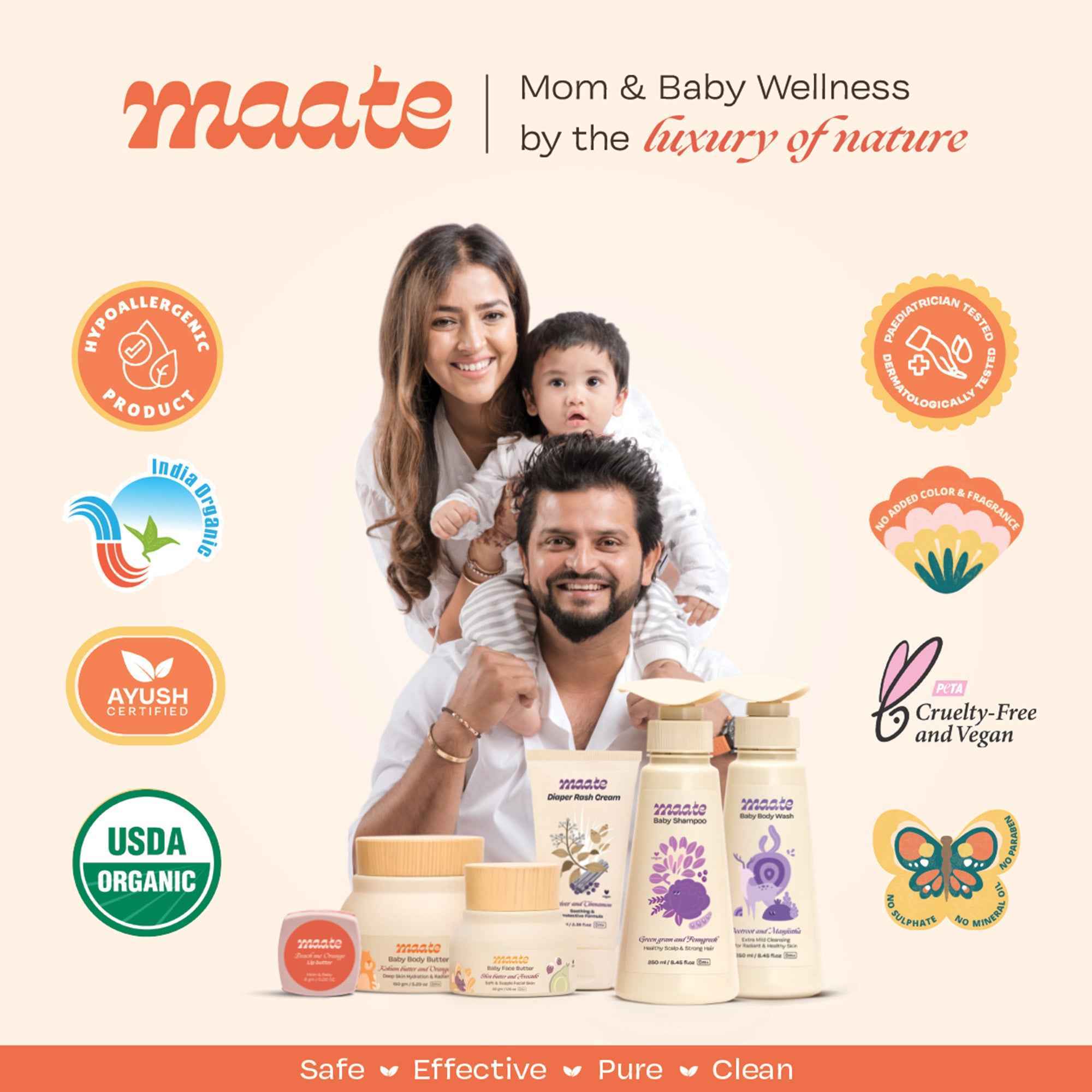 Maate Baby Head to Toe Wash – Tear-Free | pH-Balanced - 50ML