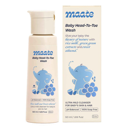 Maate Baby Head to Toe Wash – Tear-Free | pH-Balanced - 50ML