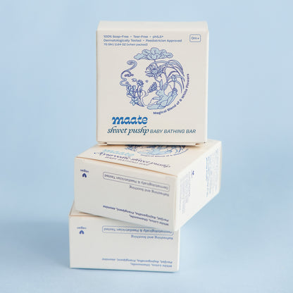 Maate Ayurvedic Shwet Pushp Baby Bathing Bar - Set of 3