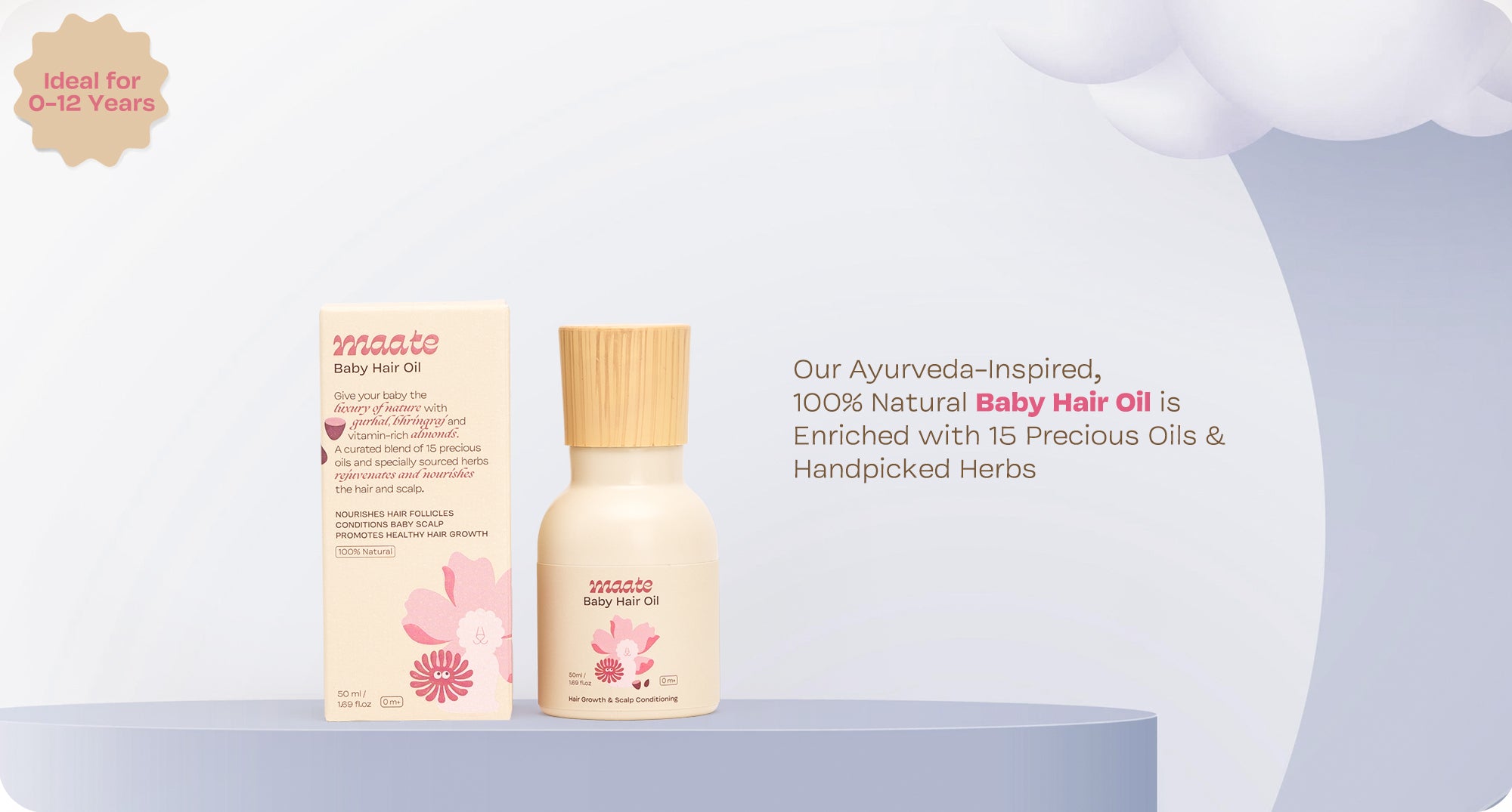 100% Natural Baby Hair Oil - 50 ML