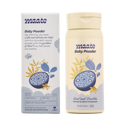 Maate Ayurvedic Baby Powder - Talc Free | 100% Natural